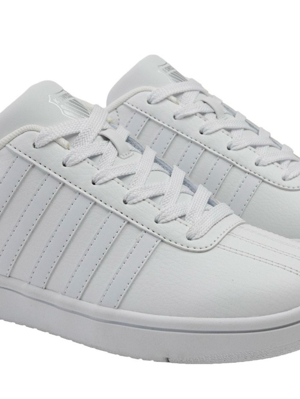 Classic Men's White Low-Top Lace-Up Sneakers